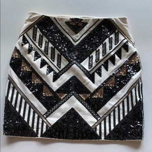 Express Sequin Mini Skirt